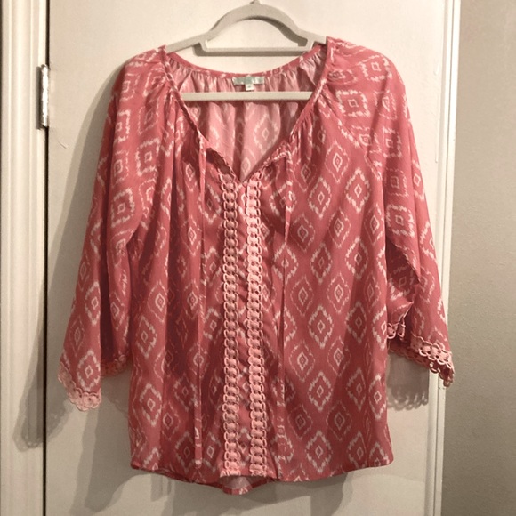 Jade Pink Patterned Top - Picture 1 of 2